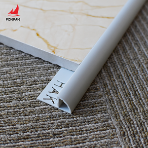 Tira de aluminio de estilo moderno personalizada, 8mm, 10mm, 12mm, embellecedor de azulejo de cerámica de <span class=keywords><strong>PVC</strong></span>, embellecedor de borde de esquina blanco - Product Image 5