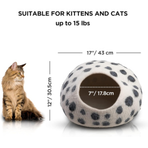 High Quality Luxury Wool Hand Wash <strong>cat</strong> Beds <strong>Cave</strong> Wholesaler for Indoor <strong>Cats</strong> - Product Image 5