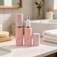 Tube de brillant à lèvres en verre en gros avec applicateur pinceau pour emballage cosmétique, flacons à lèvres vides rechargeables