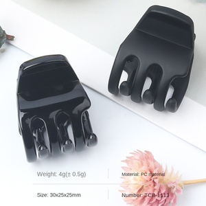 Vente en gros à la mode de 3cm mini pince à cheveux pince en plastique pour femmes filles petite poignée pour queue de cheval haute demi-up coiffures de retour à l'école - Product Image 4