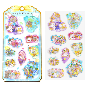 Autocollants 3D en cristal gonflés en forme de <span class=keywords><strong>lapin</strong></span> Kawaii <span class=keywords><strong>japonais</strong></span>, autocollants à bulles en époxy avec feuille d'or pour scrapbooking et décoration de coque de téléphone - Product Image 5