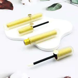 Hot Sale Transparent Outer Tube And Injection Yellow Inner Tube Empty Lip Gloss Bottle