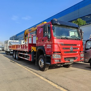 รถบรรทุกติดเครนไฮดรอลิกแบบยืดหดได้ HOWO 6x4 12 ตัน 14 ตัน พร้อมขาย - Product Image 4