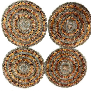 Hot Bán Nhà Sản Xuất Tự Nhiên Gà Trâu Lông Thủ Công Mỹ Nghệ Pad Placemats Đối Với Trang Chủ Bảng Runner Mat Trong Lông - Product Image 4