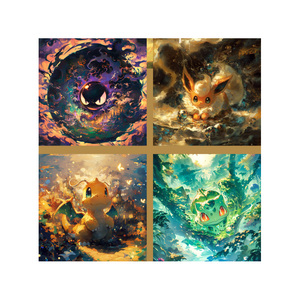 PY the World of Pokemoned Square ArtBoard, Juego de Mesa con Personajes de Pikachu, Edición Limitada, Caja Sorpresa, Cómic, Tarjeta de Umbreon de Pokemoned - Product Image 5