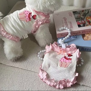 [618] Falda de encaje con forma de pastel para gatos, venta al por mayor, estilo fino y lindo, chaleco para perros, ropa para perros Bichon Frise, talla pequeña. - Product Image 1