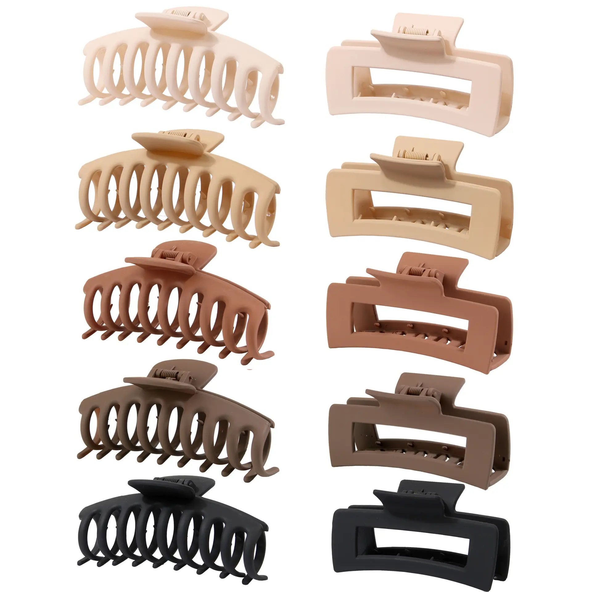 10 Pack Large Size Hair Clips Set Non-slip Matte Strong Hold Hair Jaw Claw Clips Hair Accessories for Women