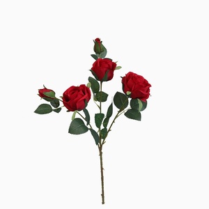 Fleurs artificielles en soie, roses de montagne enneigées, décoration d'intérieur, accessoires photo pour la Saint-Valentin, ornement de table de salon et de salle à manger - Product Image 1