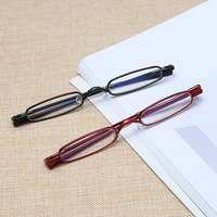 Lunettes de lecture pliables miniatures de haute qualité, très vendues, avec étuis, unisexes, anti-lumière bleue, en stock