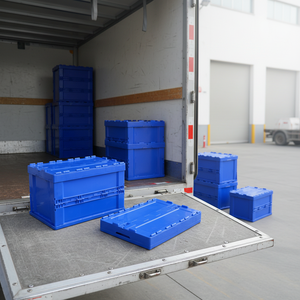 <span class=keywords><strong>ลัง</strong></span>พลาสติกพับได้สำหรับงานหนักจากผู้ผลิต บานพับเสริมความแข็งแรง พับได้มากกว่า 10,000 ครั้ง วางซ้อนกันได้เมื่อเต็ม - Product Image 1