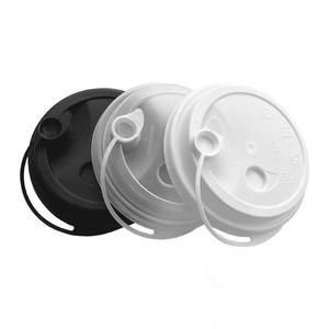 90 couvercles ronds en plastique moulés par injection pour gobelets à café en papier, jetables, monobloc, avec motif cœur rouge - Product Image 2