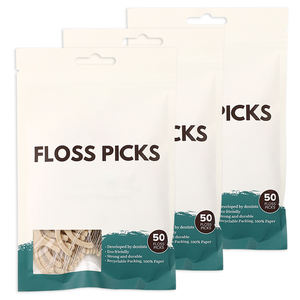 50 pièces de cure-dents en soie biodégradables et écologiques, saveur menthe, fil dentaire végétalien pour usage domestique - Product Image 2