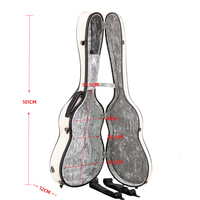 Étui rigide pour guitare électrique classique en cuir noir Rm, en fibre de verre robuste, doublure en velours, poignée en cuir - Personnalisable pour guitare/basse