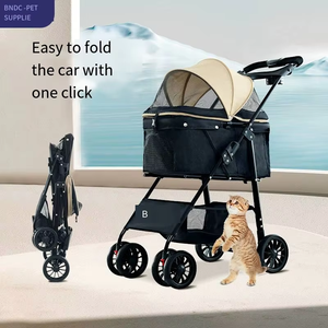 Kangdarpet Adjustable Large Small Pet <b>Cart</b> Light-<b>Folding</b> General Pet <b>Cart</b> with Three Cat Dog Capacity Can Be Dismantled Washed - Product Image 2