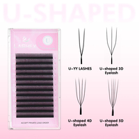 Lashex Nouvelle Marque Privée de Cils en Forme de U, Cils Tressés YY/3D/4D/5D/6D, Fournisseur de Cils Clover, Plateaux de Cils Préfabriqués, Logo Personnalisé