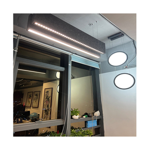 Lámpara LED lineal de montaje para colgante de oficina, iluminación acústica, absorción de sonido, gran oferta - Product Image 1
