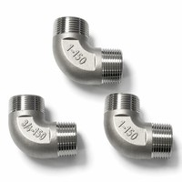 Raccords de tuyauterie en acier inoxydable 304, coudes à 90 degrés BSPP BSPT, filetage double mâle 1/2 3/4 1 pouce, forgés, marque ZL, qualité standard
