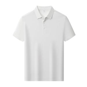 Camisa Polo de Tejido Liso de Algodón, Ropa de Trabajo de Verano, Cuello Camisero, Uso Diario Corporativo, Alta Calidad, Gris, Verde Claro, Blanco, Azul Marino - Product Image 2