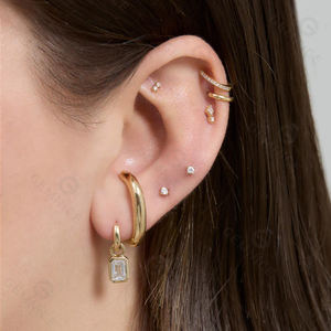 Boucles d'oreilles pendantes Gemnel cultivées en laboratoire, style élégant, compatibles avec les superpositions pour femmes - Product Image 2