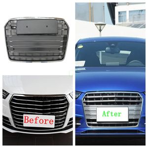 Per <span class=keywords><strong>audi</strong></span> A7 S7 griglia cornice nera + <span class=keywords><strong>Logo</strong></span> galvanico. Adatto per A7 S7 2015 + griglia a doppio strato - Product Image 3