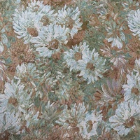 Tournesol chrysanthème fil teint concepteur luxe Jacquard Polyester tissu pour la maison Textile nappe sacs