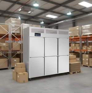 Congélateur vertical en acier inoxydable à 6 portes, réfrigérateur commercial R290, prix d'usine CE - Product Image 5