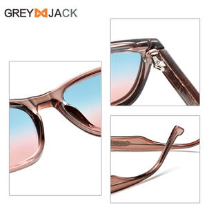 Lunettes de soleil polarisées Grey Jack UV400, monture PC, verres TAC, unisexe, carrées, tendance, protection solaire, voyage, conduite, fête - Product Image 1