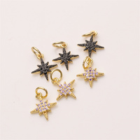 Pendentifs en laiton plaqué or, breloques lune et étoile pour la fabrication de bijoux