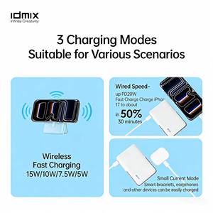 Cargador Inalámbrico Magnético IDMIX con Cable, Batería Externa de 10000mAh, Carga Rápida para iPhone 16/17 - Product Image 3