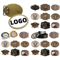 Boucle de ceinture en métal au design squelette punk personnalisé, en laiton massif, style western cowboy, logo gravé, pour la décoration de ceintures pour femmes et hommes
