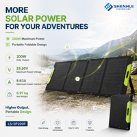 Panneau solaire pliable léger de 200 W, chargeur solaire compact pour les aventures en plein air, le camping, les camping-cars et les générateurs portables