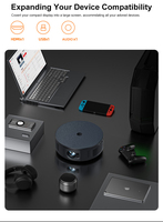 Projecteur LCD compact rond Android HD 4K compatible avec son stéréo HIFI, 30-150 pouces, pour usage domestique et extérieur