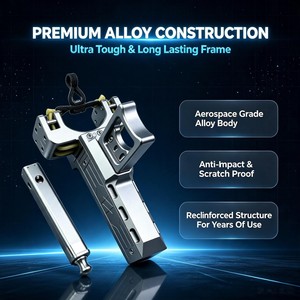 Slingshot semi-automatique en alliage d'aluminium CNC avec double chargeur GS272 V5 pour entraînement de tir de précision en extérieur - Product Image 6