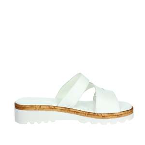 Sandalias Planas Cómodas de Verano para Mujer, Modelo IAF23209, Color Blanco, Marca Cinzia Soft - Product Image 3