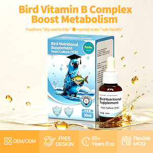 Aceite de Pescado Líquido para Aves, Loros, Tortugas, Lagartos, Enriquecido con Vitaminas A, D3, E, B1, B6 y Taurina, Cuidado de la Piel, Articulaciones e Inmunidad, Botella de 30 ml - Product Image 1