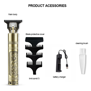 recargable T hoja <span class=keywords><strong>Trimmer</strong></span> de cortar el pelo para los hombres cero brecha Calvo <span class=keywords><strong>barba</strong></span> Shaver - Product Image 3