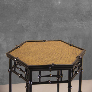Hexagonal <b>Bamboo</b> Side <b>Table</b> Wabi Sabi Style Coffee <b>Table</b> For Living Room Home Tea Room Tatami Low <b>Table</b> - Product Image 2