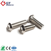 Tahan korosi ISO7380-1 standar SS316 A4-70 M8 Diameter 20mm panjang warna alami tombol soket segi enam sekrup kepala