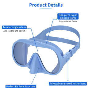 Maschera da Immersione in Silicone Liquido Maschera da Snorkel in Morbido Silicone Antiappannamento a Lente Singola per Subacquea - Product Image 4