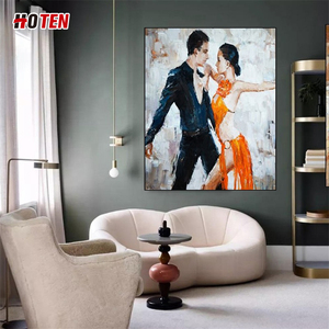 Pittura a olio astratta contemporanea su tela spagnola Flamenco donna amanti della ballerina nuda per soggiorno decorativo arte della parete - Product Image 2