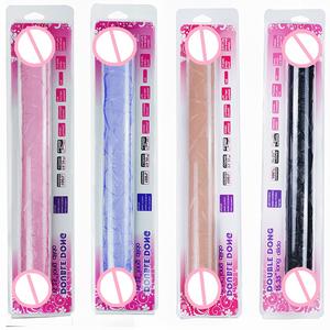 Kustom <span class=keywords><strong>penis</strong></span> buatan lesbian berkepala ganda dildo besar untuk wanita realistis besar - Product Image 2