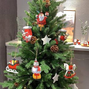 Xmas <b>Tree</b> Decor Hanging Retro Bell Wreath Santa Claus Christmas <b>Tree</b> Baubles Resin Painted Christmas Baubles Ornaments - Product Image 3