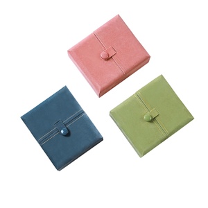 Rubber <b>Blank</b> Jewelry Box Flannelette Snap Double-open Light Luxury Fashion <b>Ring</b> Necklace Earrings Jewelry Box Wholesale - Product Image 3