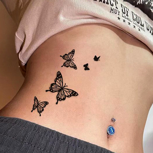 Autocollants de <span class=keywords><strong>tatouage</strong></span> temporaire pour femmes, 30 pièces/ensemble, cœur noir/pendragne/floral et céleste, faux <span class=keywords><strong>tatouage</strong></span> imperméable, autocollant imperméable - Product Image 3