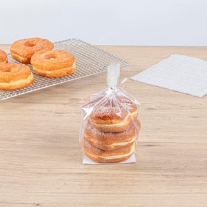 Restaurantware Clear Plastic Gusset <b>Bag</b> 4x4x9 Flat Bottom Heat Sealable Food Storage <b>Bags</b> 100 Count - Product Image 3