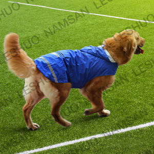 चिंतनशील धारी जेब पानी प्रतिरोधी के साथ कुत्ते रेनकोट कुत्ते बारिश हो रही जैकेट समायोज्य Drawstring निविड़ अंधकार पालतू वर्षा कोट - Product Image 5
