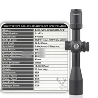 DISCOVERYOPT LHD-NV 3-12x42 SFP Scope 30mm Tube Vision de nuit Compatible Optique