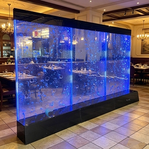 Divisor de Habitaciones y Pantalla Móvil Moderna con Corte Láser, Pared de Burbujas de Agua con Luz LED RGB para Habitaciones de Hotel - Product Image 4