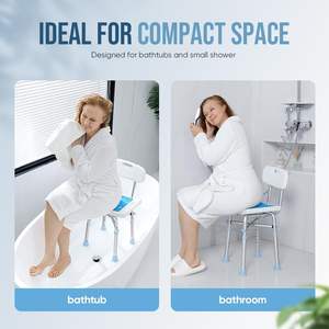 <span class=keywords><strong>Chaise</strong></span> <span class=keywords><strong>de</strong></span> douche réglable en alliage d'aluminium imperméable pour <span class=keywords><strong>salle</strong></span> <span class=keywords><strong>de</strong></span> <span class=keywords><strong>bain</strong></span> - <span class=keywords><strong>Chaise</strong></span> médicale bariatrique pour personnes âgées, seniors, handicapés - Product Image 4