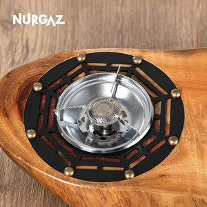 Anillo de hierro Bagua NURGAZ de 15 cm, placa de metal negra para estufa, diseño tradicional chino decorativo redondo para mesa de té - Product Image 2